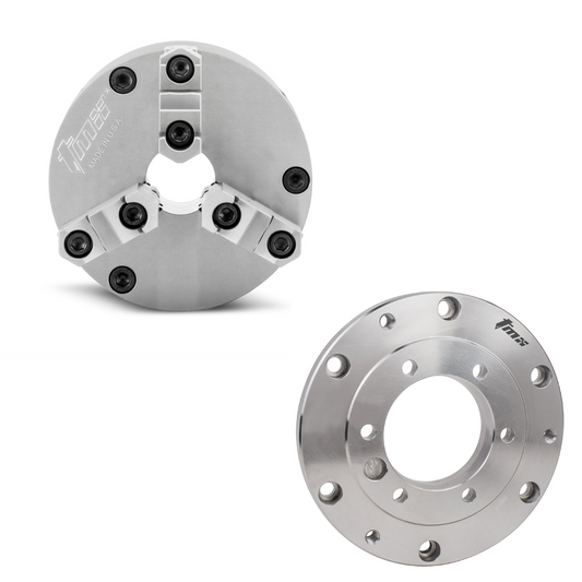 Front Mount Precision Scroll Chucks - Forged Steel Body