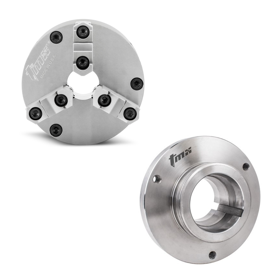 Front Mount Precision Scroll Chucks - Forged Steel Body